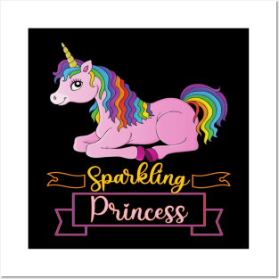 Cute Unicorn Gift - Sparkling Princess Posters and Art